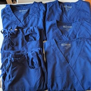 Grey's Anatomy Navy Blue Scrub Sets